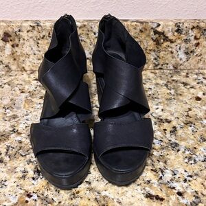 Ellen Fisher Leather Wedge Sandal